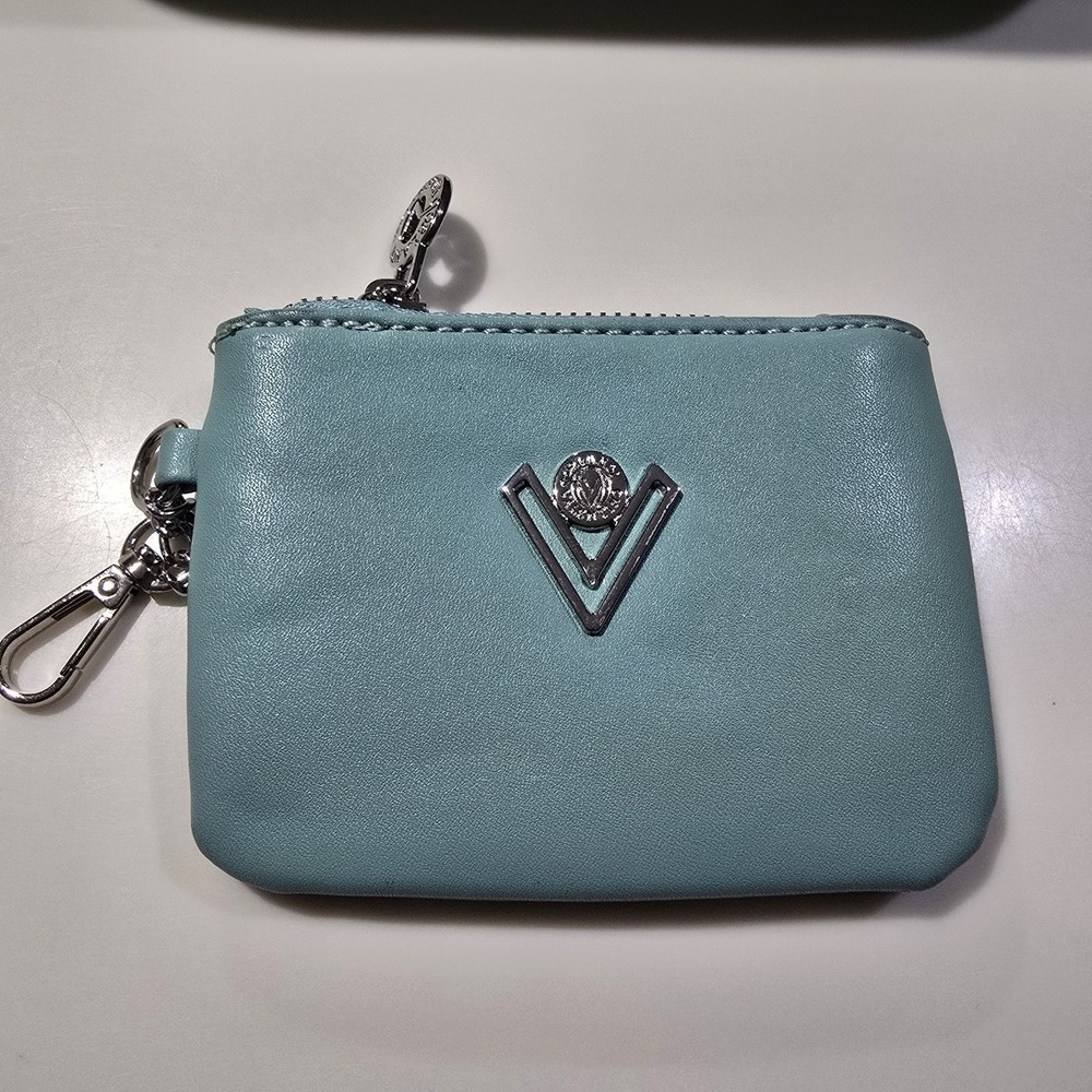 Valentino Orlandi Embossed Teal Vegan‎ Leather Crossbody Bag w/ Wallet NWT - Picture 3 of 7